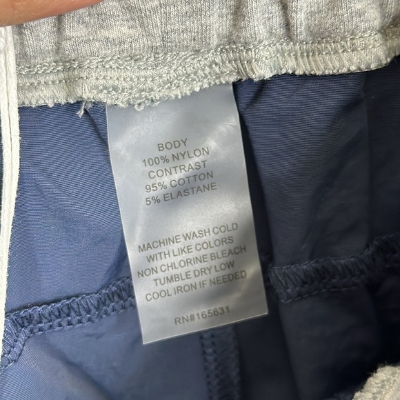 Calme by Johnny Was Mix Nylon Navy Blue Tapered Leg Track Pants Women’s Size M - Picture 6 of 6